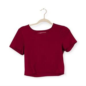 NWT Interval Ruby Red ReCharge Short Sleeve Yoga Tee Size L